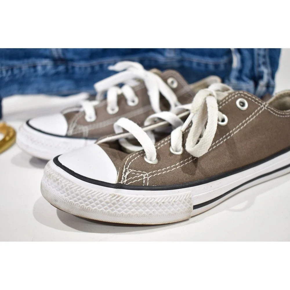 Converse All Star Chuck Taylor Low Top Grey Youth Sneakers Size 2 A09944C